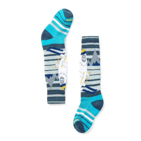 Kids' Wintersport Yeti Pattern Over The Calf Socks