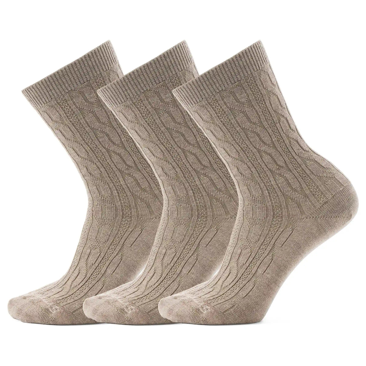 Women's Everyday Cable Crew Socks 3-Pack