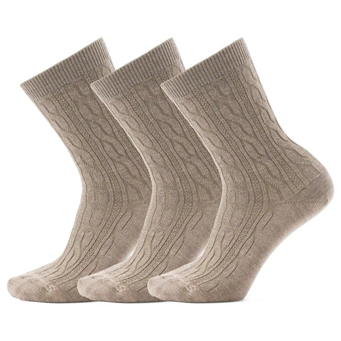 Women's Everyday Cable Crew Socks 3-Pack