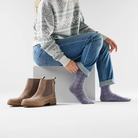 Women's Everyday Cable Crew Socks