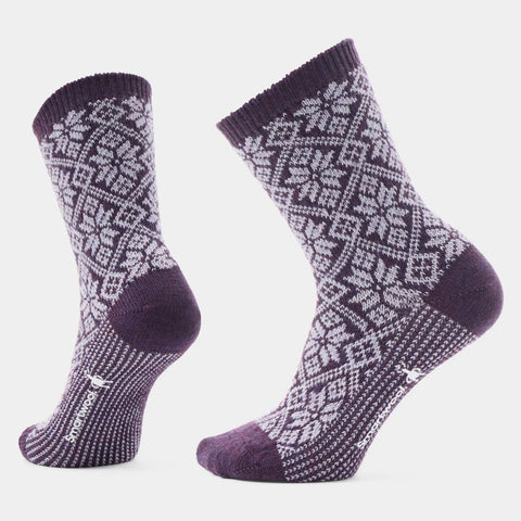 Women's Everyday Cozy Traditional Snowflake Crew Socks