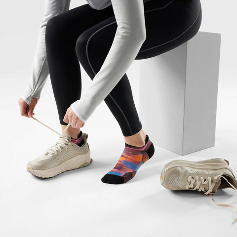 Women's Run Brushed Print Low Ankle Socks