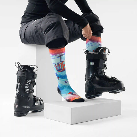 Ski Ski Day Print Over The Calf Socks