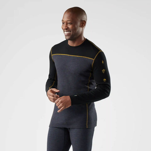 Men's Classic Thermal Merino Base Layer Colorblock Crew Boxed
