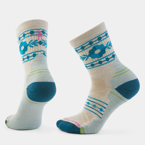 Women's Hike Retro Floral Mid Crew Socks