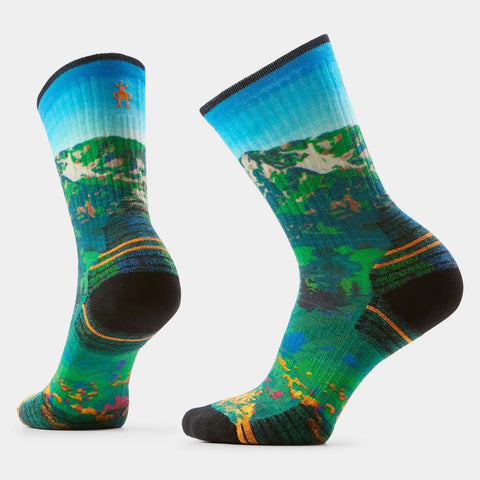 Women’s Hike Mountain Lake Print Crew Socks