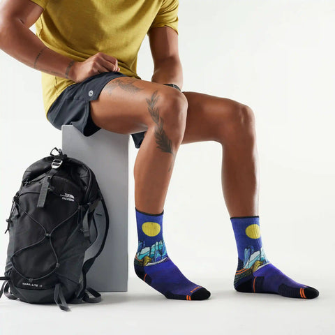 Hike Mountain Myth Print Crew Socks