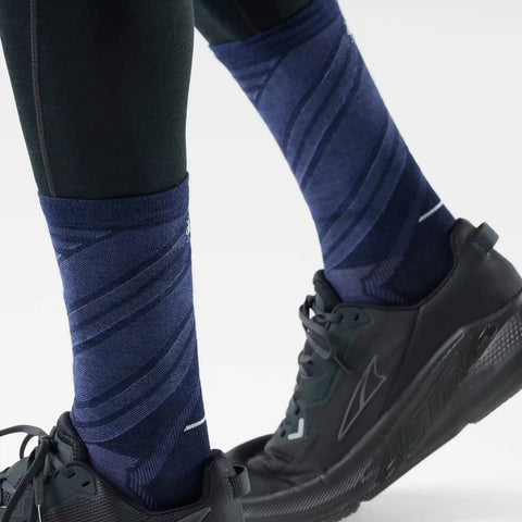 Run Pattern Crew Socks