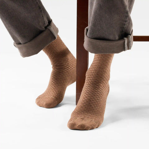 Everyday Basketweave Crew Socks